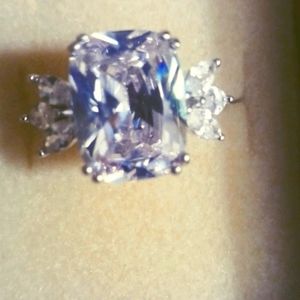 Size 8 boje Diamond simulant Square asscher cut
